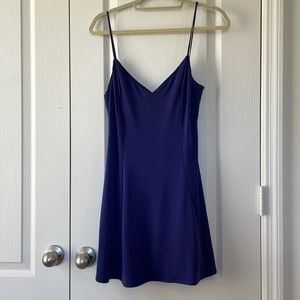 Blue Low Back Mini Dress Urban Outfitters